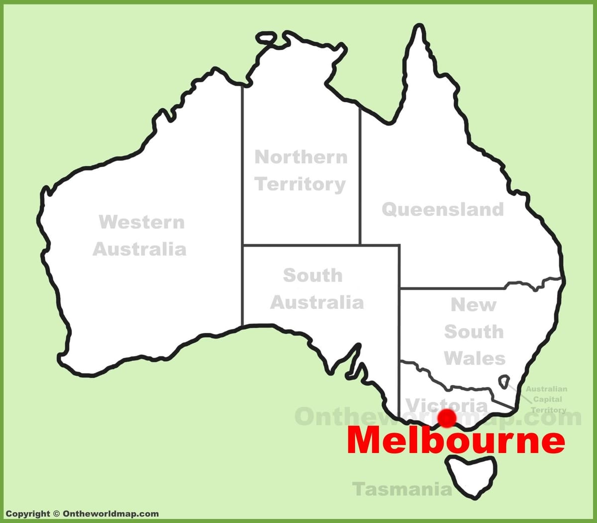 kort Melbourne Australien