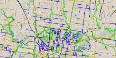 Cykelstier Melbourne kort