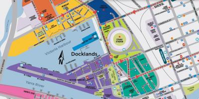 Docklands kort Melbourne