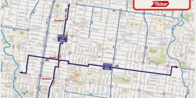 Kort over Melbourne bike share