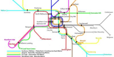 Metro-tog kort Melbourne