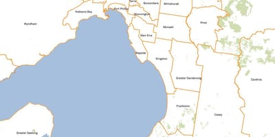 Kort over Melbourne råd